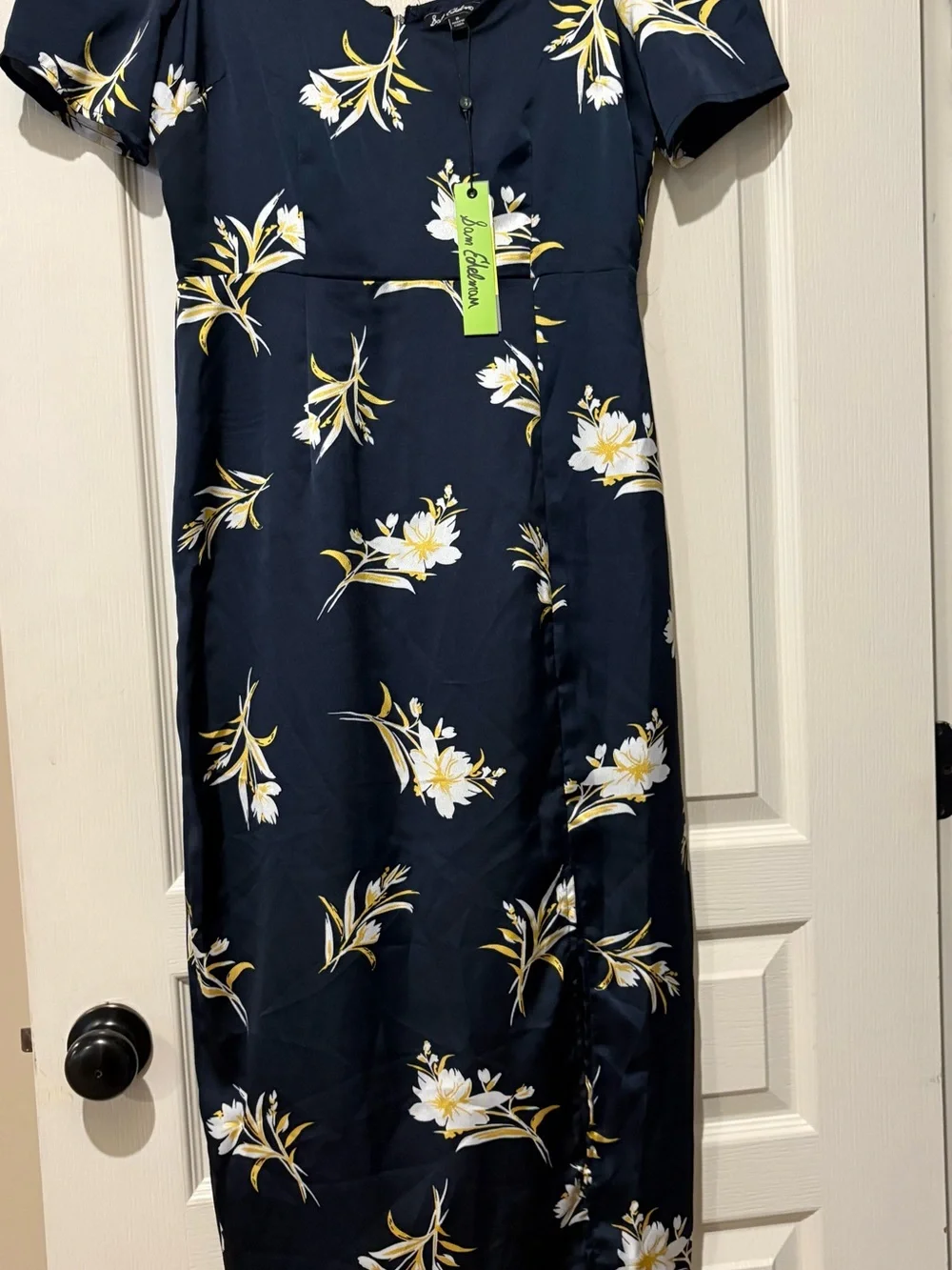 Sam Edelman Navy Dress with White & Yellow Floral Print - Picture 4 of 7